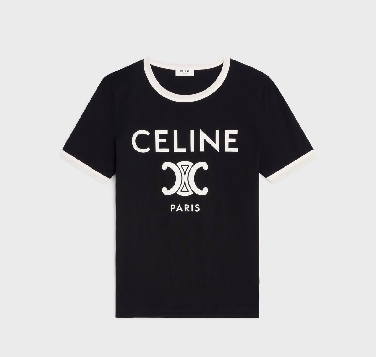 Celine 2X872671Q,Celine tshirt in cotton jersey Off White,Celine tshirt,Celine tshirt on sale,Celine tshirt outlet,Celine tsh