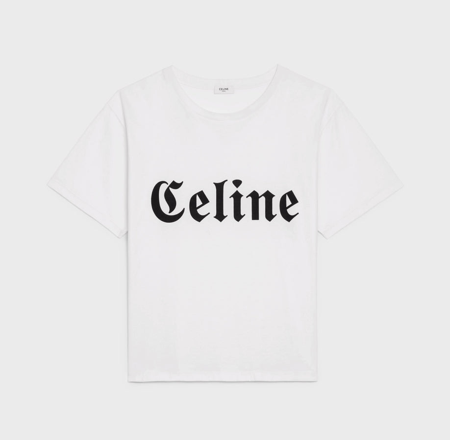Celine gothic T-shirt in cotton jersey