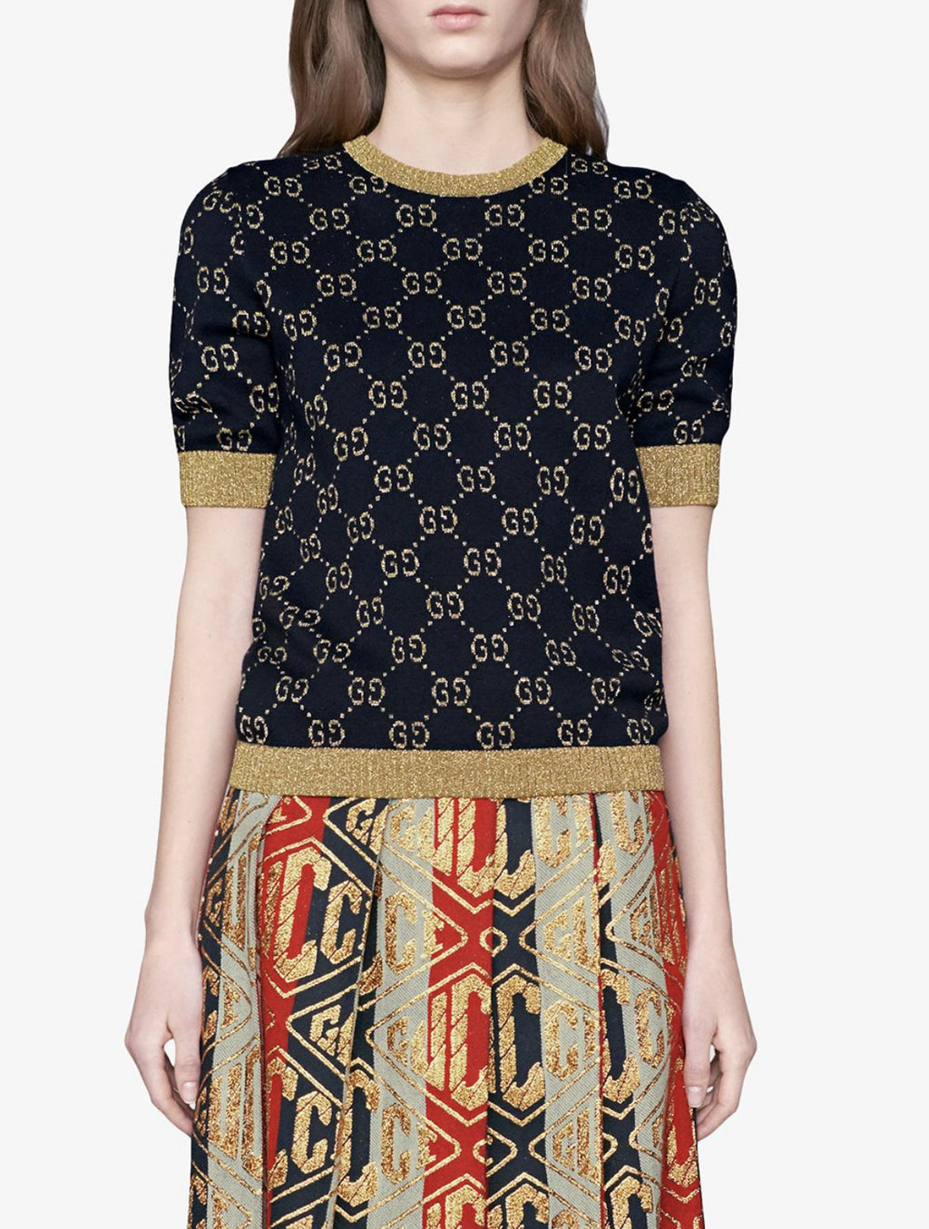 Gucci GG cotton lurex top
