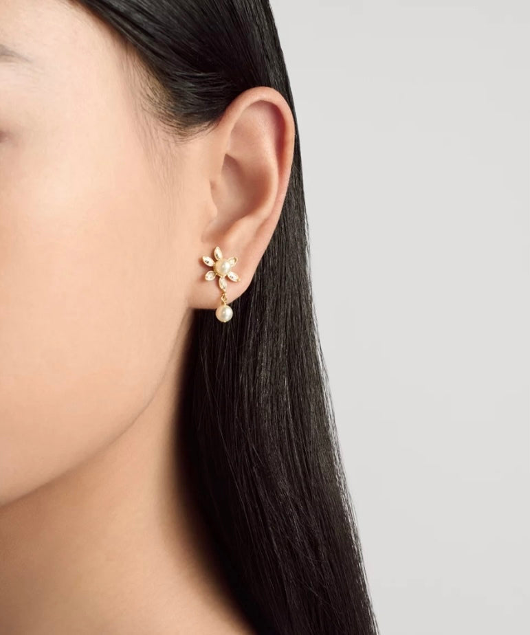 Dior bloom in Dior earrings,Dior bloom earrings,Dior flower earrings,Dior flower earrings,Dior asymmetric earrings,Dior cryst