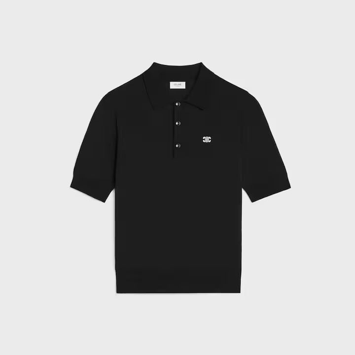 Winniemodo,Winnie modo,Celine 2ADDT367Y.38NO,Celine triomphe polo in fine cotton,Celine triomphe polo shirt,Celine polo shirt