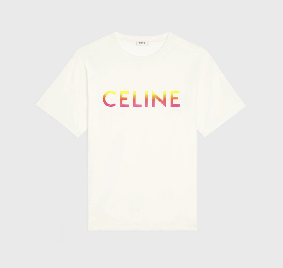 Celine loose T-shirt in cotton jersey,celine 2X10B671Q ,Celine women's tshirt,Celine t-shirt on sale, Celine t-shirt grey,Cel