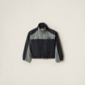 MIU MIU ML1209SOOO163P,Miu Miu zipper blouson jacket,Miu Miu technical jacket,Miu Miu silk zip up jacket,Miu Miu silk zip up