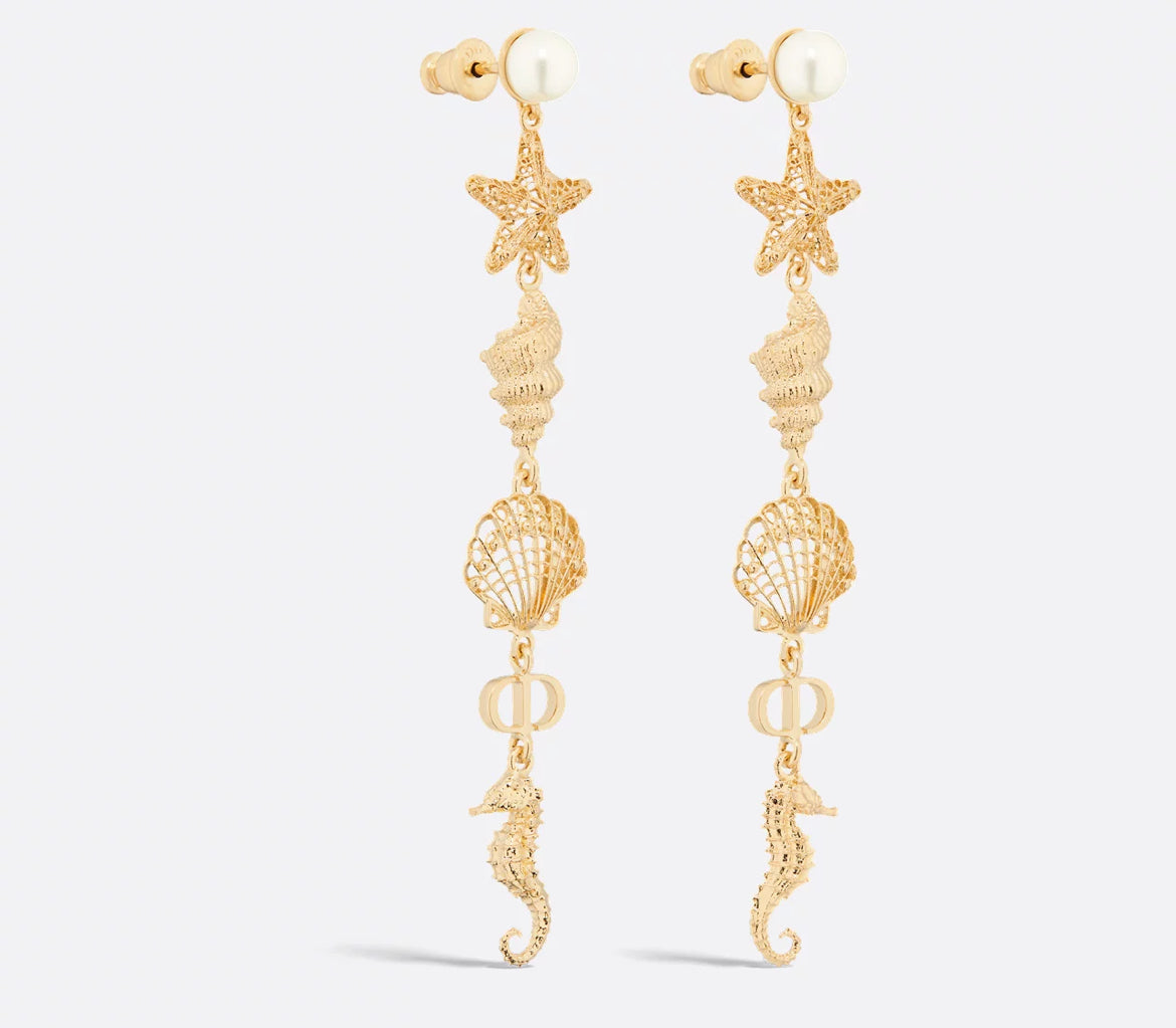 Dior Diorivera cabinet d’Été earrings,Dior seahorse earrings,Dior ocean series earrings,Dior pearls earrings,Dior earrings,Di