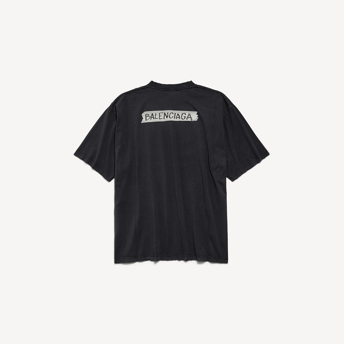 Winniemodo,Winniemodony,Balenciaga 764235 TTVL6,Balenciaga masking tape T-shirt black,Balenciaga tape T-shirt men,Balenciaga