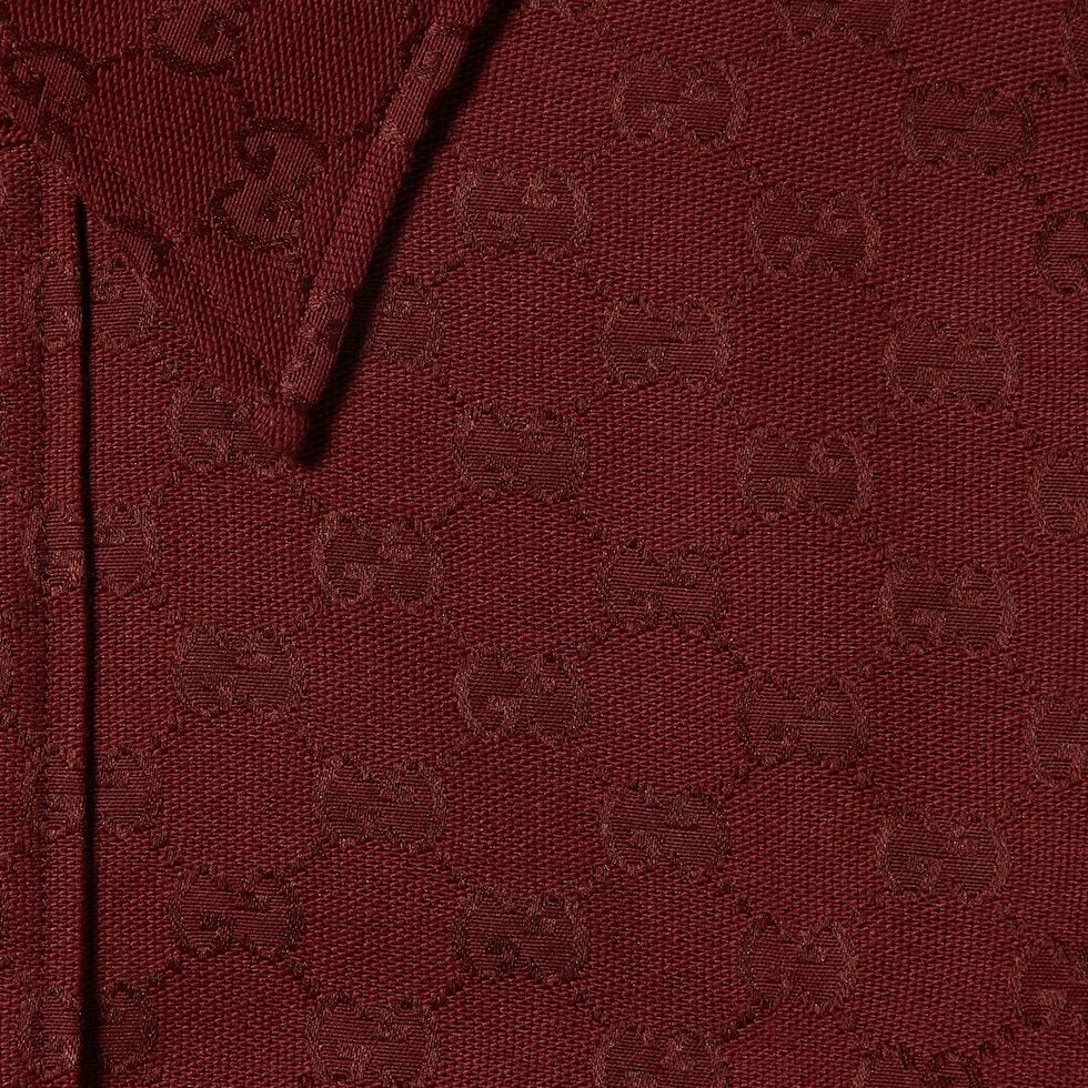 Gucci 794906ZAF4S,Gucci red shirt,Gucci red monogram shirt,Gucci shirt monogram mens,Gucci red shirt on sale,Gucci gg red shi