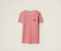 MIU MIU MMLB29,Miu Miu Viscose sweater,Miu Miu short sleeve sweater,Miu Miu short sleeve sweater red,Miu Miu short sleeve swe