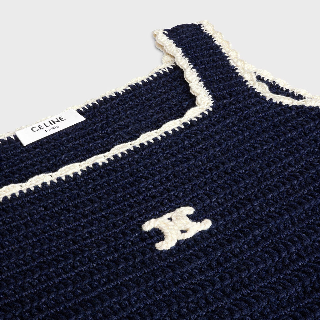 Winniemodo,Winnie modo,Celine RR0GP0S47.07PM,Celine mini dress crocheted cotton,Celine dress,Celine sleeveless dress,Celine s