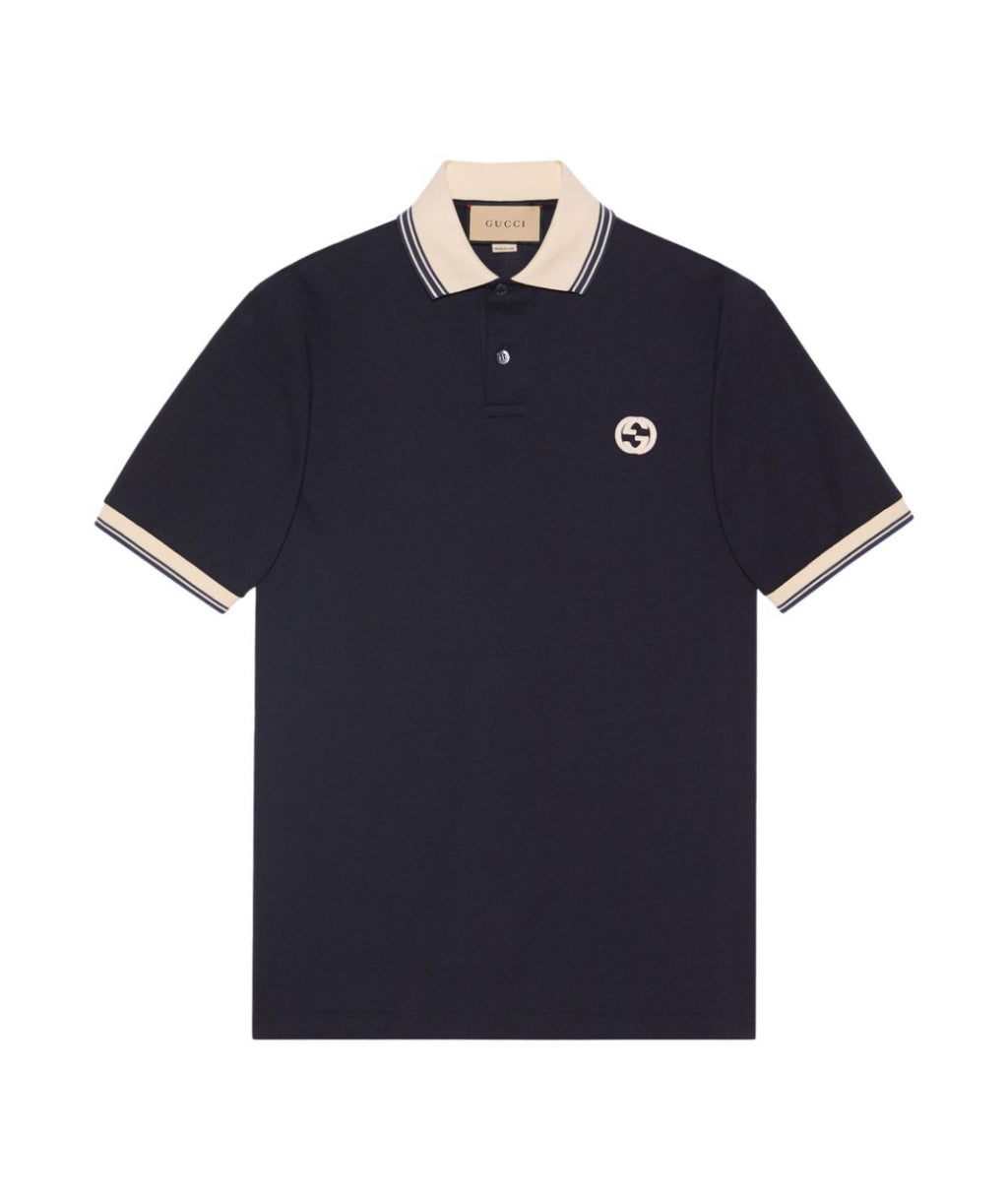 Gucci interlocking G cotton polo shirt,Gucci men's shirt,GUCCI 768641XJF47 ,Gucci outlet,GG,Gucci online shop,Gucci on sale,G