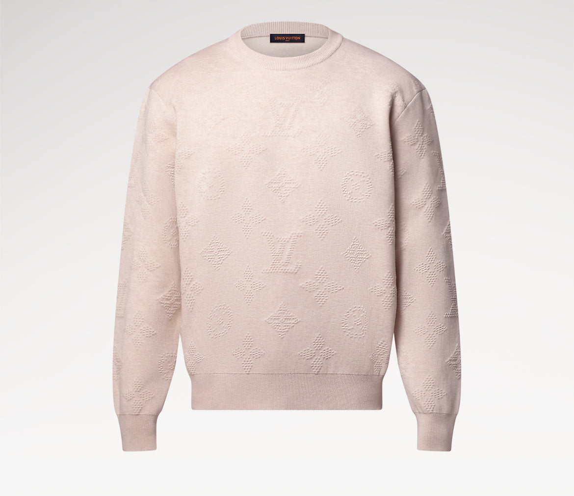 Louis Vuitton 1AHC83,LV 1AHC83,Louis Vuitton monogram sweater,Louis Vuitton monogram sweater mens,Louis Vuitton sweater nude,