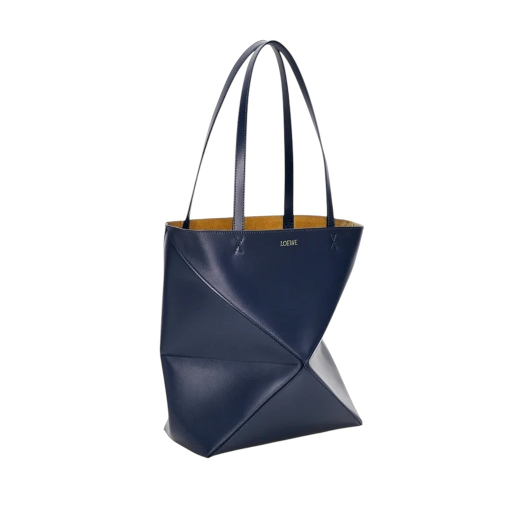 Loewe IDA657G50X01,Loewe Medium Puzzle Fold tote in shiny calfskin,Loewe puzzle fold tote bag,Loewe puzzle tote bag,Loewe blu