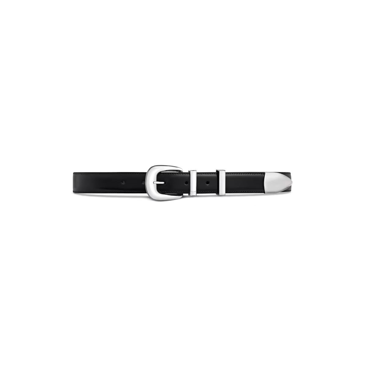 Celine Medium Western Belt,Celine 45BAG3A01.38SI,Celine Western Belt black,Celine womens Belt,Celine womens black Belt,Celine