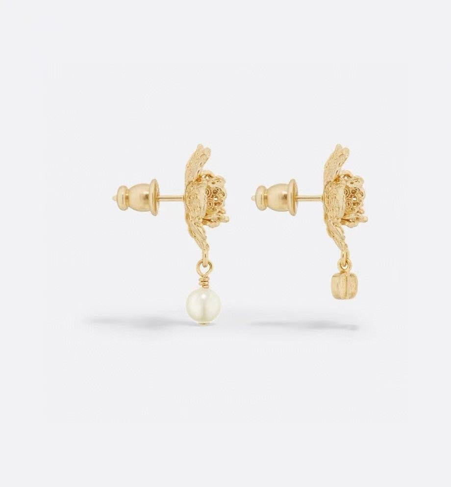 Dior Jardin de Dior earrings,Dior flower earrings,Dior peony earrings,Dior earrings 2025,Dior gold earrings,Dior pearl earrin