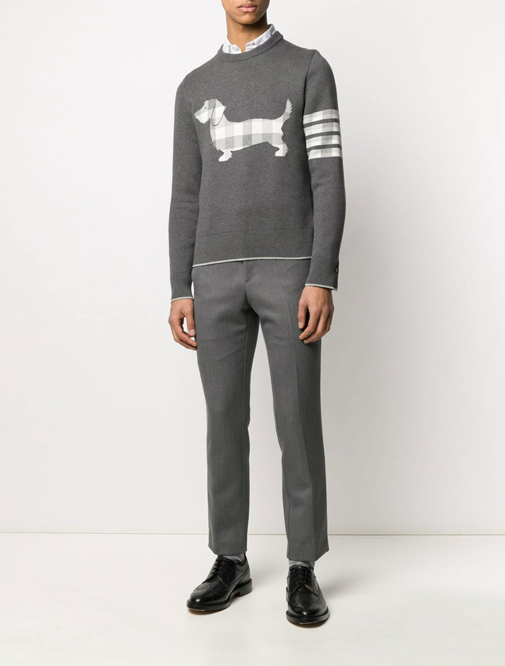 Thom Browne 4-bar Hector icon jumper