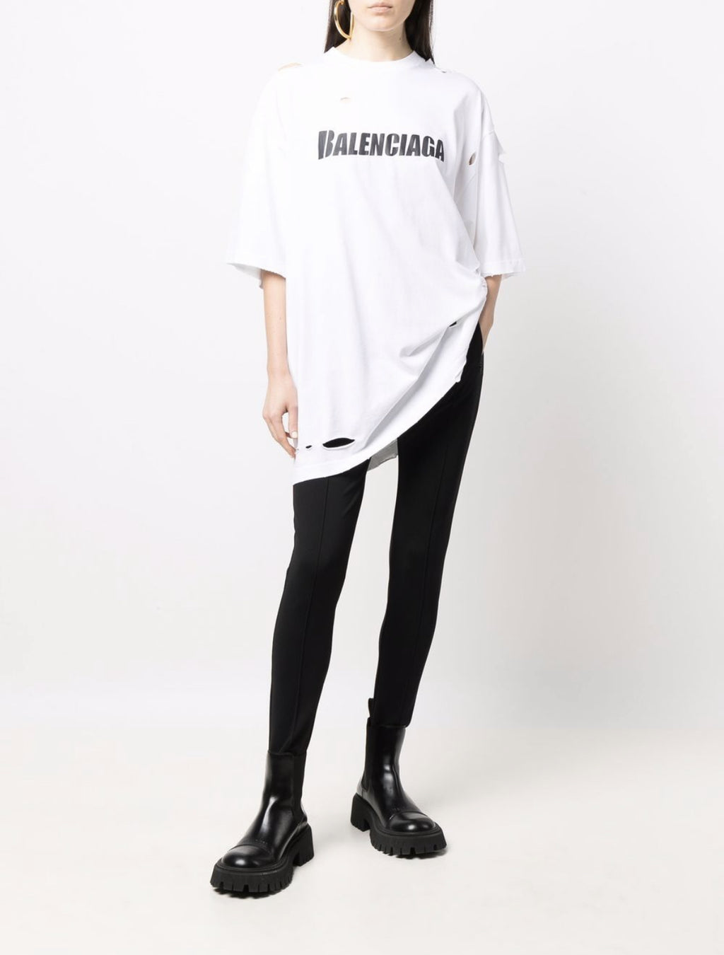 Balenciaga Boxy logo print tshirt