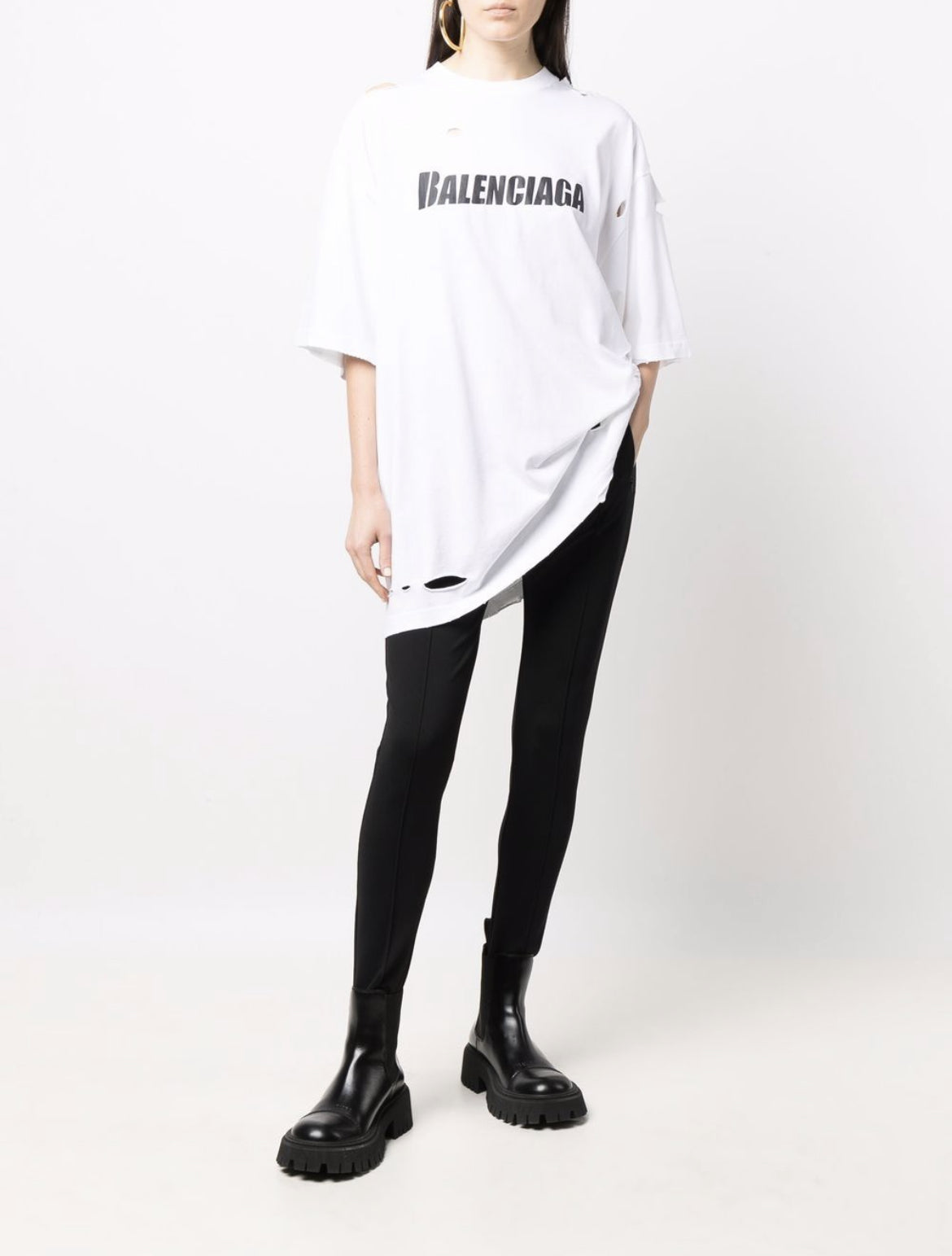 Balenciaga Boxy logo print tshirt