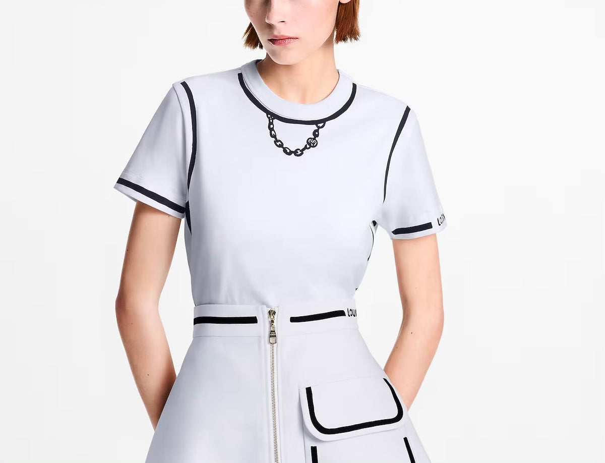 Winniemodo,Winniemodony,Louis Vuitton 1AJIYT,LV 1AJIYT,Louis Vuitton outline print T-shirt,LV outline print T-shirt,Lv tee wo
