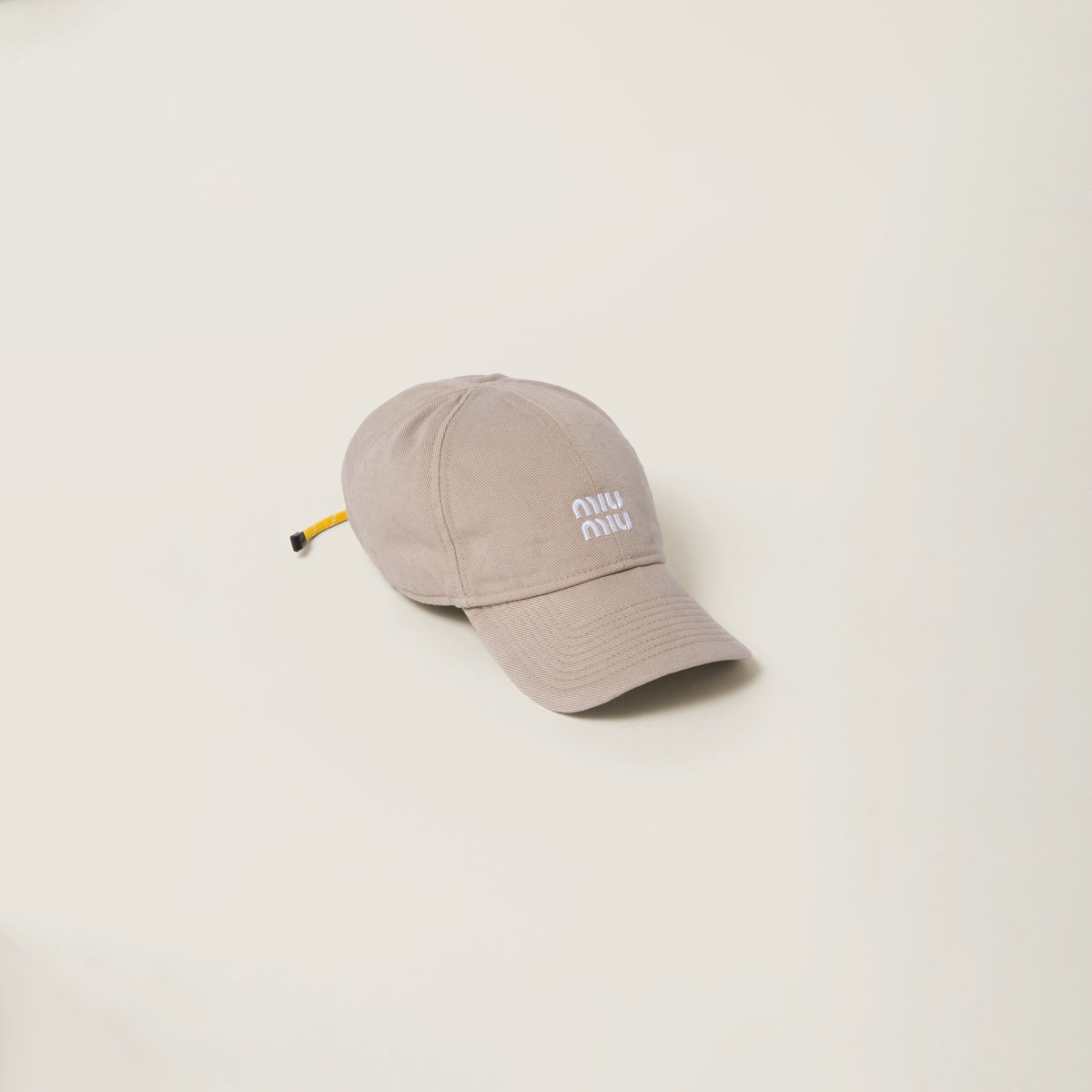 MIU MIU 5HC3692CR1,Miu Miu denim baseball cap,MIU MIU black cap,MIU MIU beige cap,MIU MIU brown cap,MIU MIU cap rope,MIU MIU