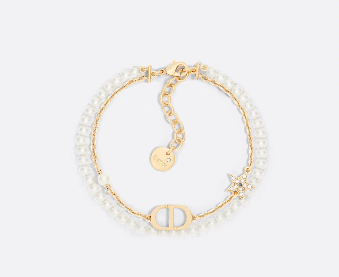 Dior Petit CD bracelet,Dior pearl bracelet,Dior CD bracelet with pearls,Dior CD silver pearls bracelet,Dior silver pearls bra