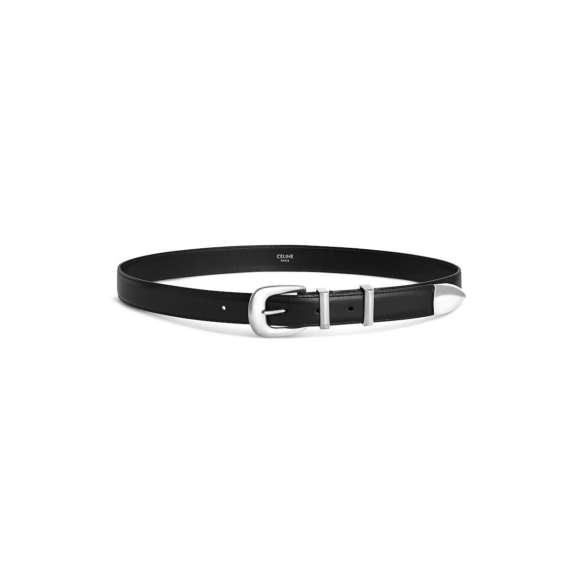 Celine Medium Western Belt,Celine 45BAG3A01.38SI,Celine Western Belt black,Celine womens Belt,Celine womens black Belt,Celine
