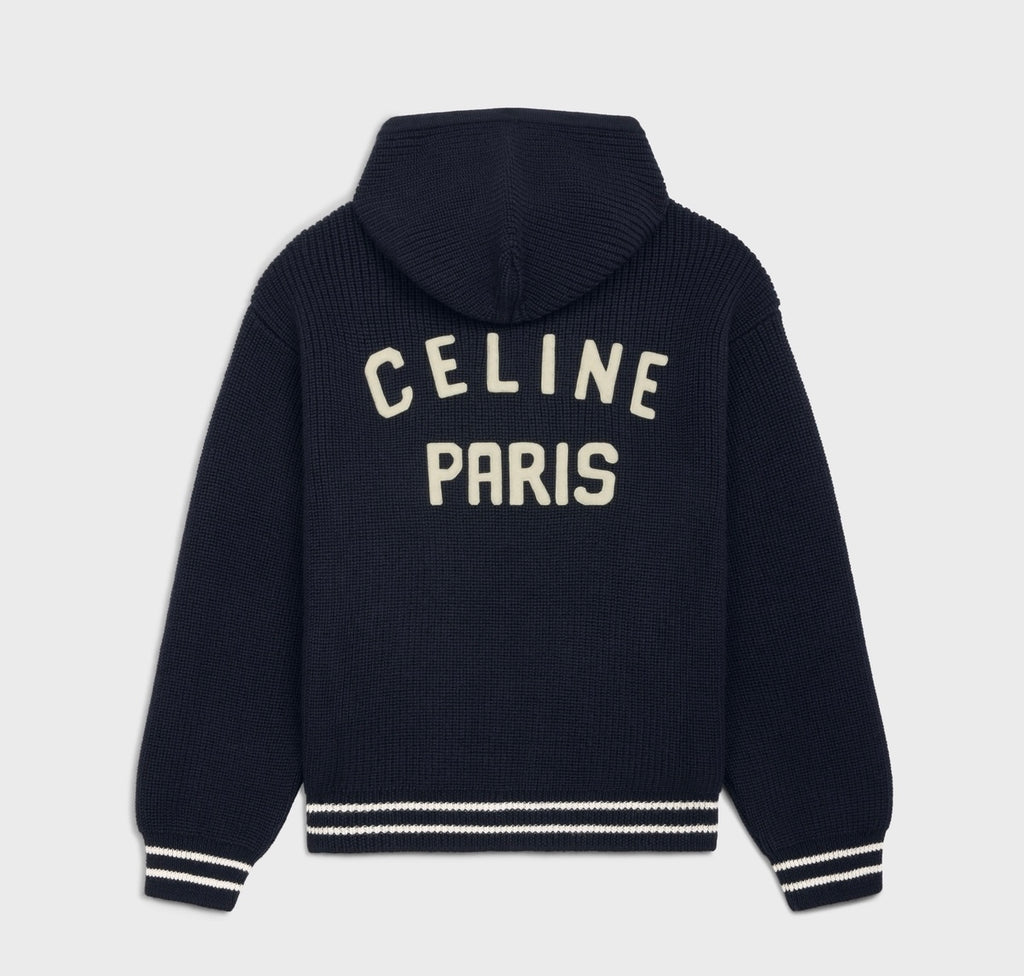 Celine RV003V830I.07MR,Celine jacket,Celine sweater wool,Celine hooded sweater,Celine jacket authenticity,Celine jacket on sa