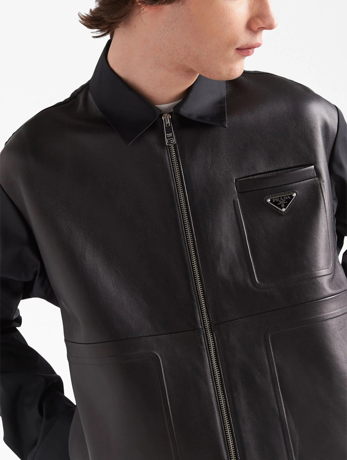 Winniemodo,Winnie modo,Prada SGC182,Prada re-nylon leather jacket,Prada leather jacket,Prada leather jacket sale,Prada leathe
