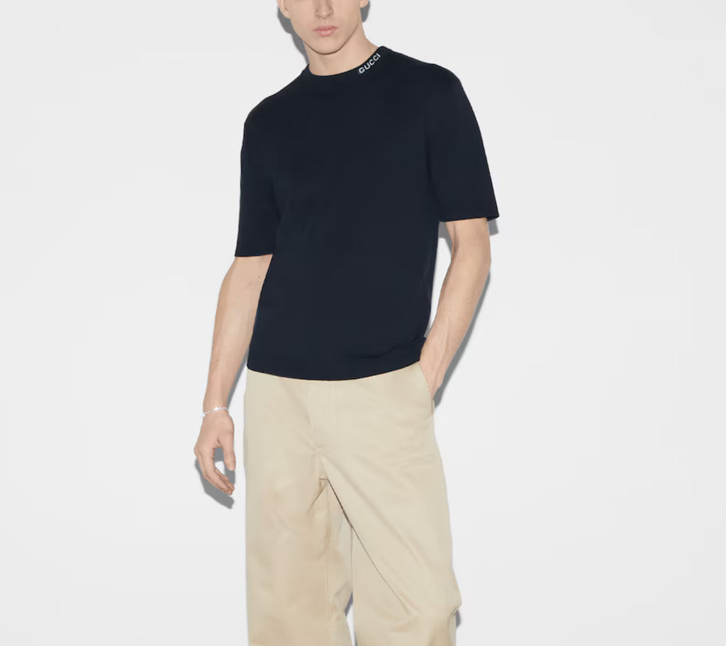 Winniemodo,Winniemodony,Gucci 787736 XKD2A,Gucci T-shirt,Gucci t-shirt navy,Gucci t-shirt men,Gucci t-shirt sale men,High fas