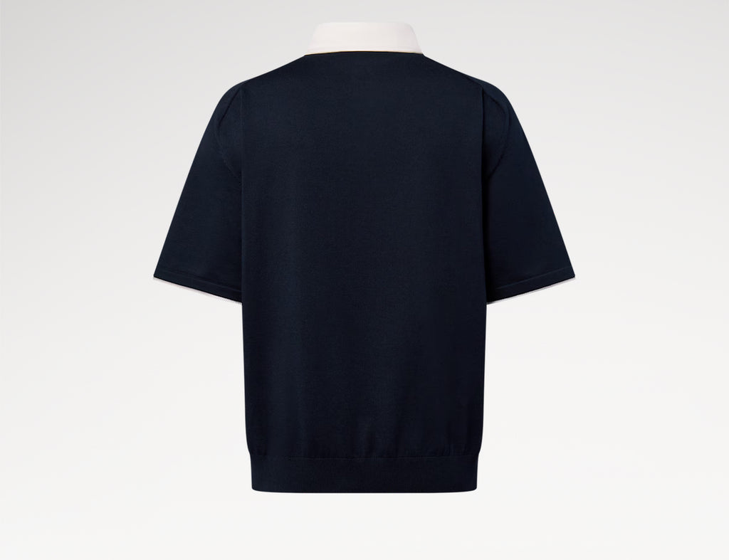 Louis Vuitton 1AHUJI,LV 1AHUJI,Louis Vuitton embroidered short sleeved polo shirt,LV embroidered polo shirt,Louis Vuitton nav