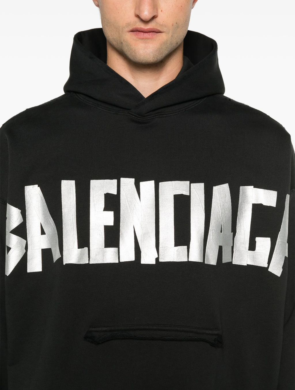 Balenciaga 744441TQVQ9,Balenciaga Tape Type hoodie,Balenciaga logo Tape hoodie,Balenciaga black hoodie,Balenciaga black hoodi