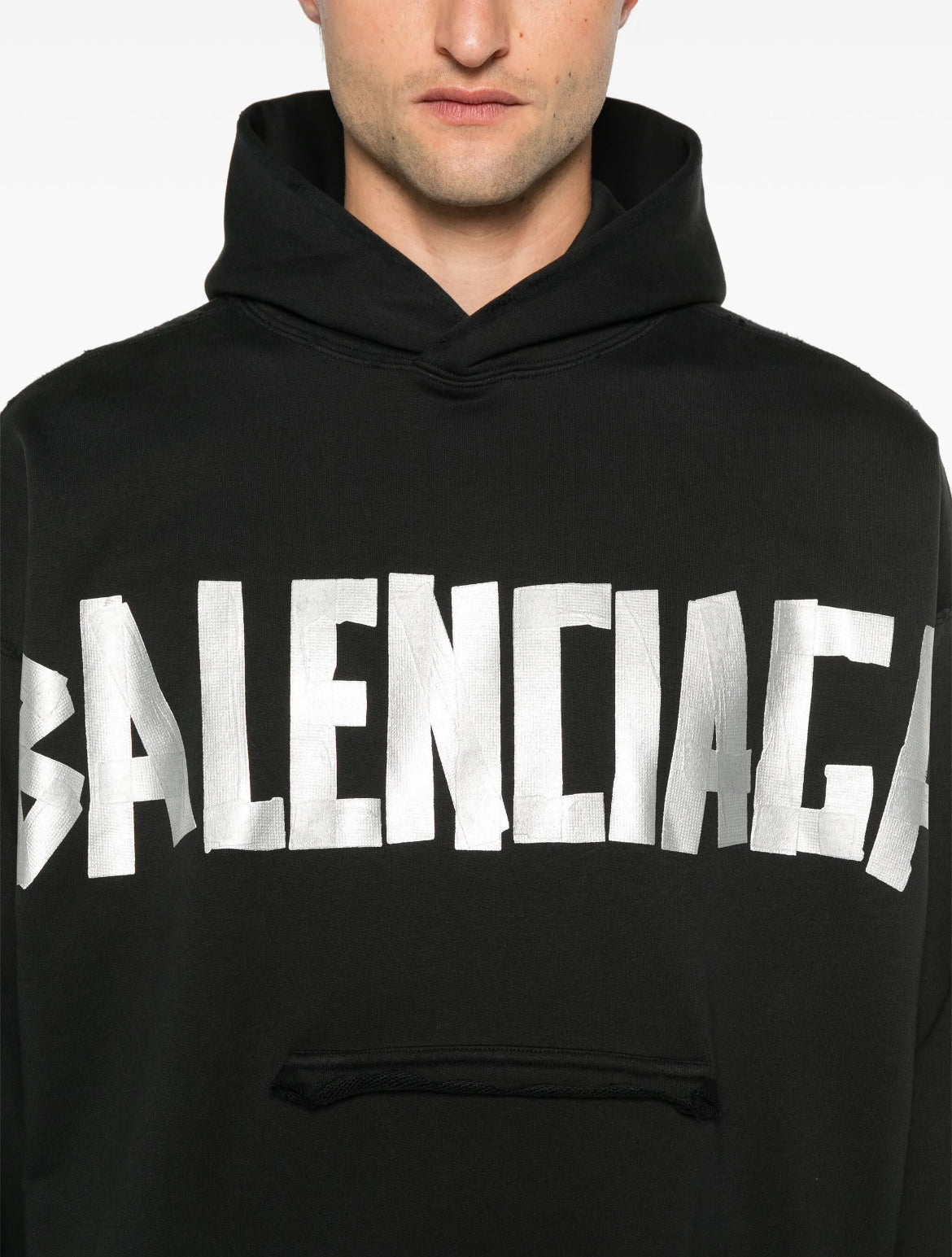 Balenciaga 744441TQVQ9,Balenciaga Tape Type hoodie,Balenciaga logo Tape hoodie,Balenciaga black hoodie,Balenciaga black hoodi