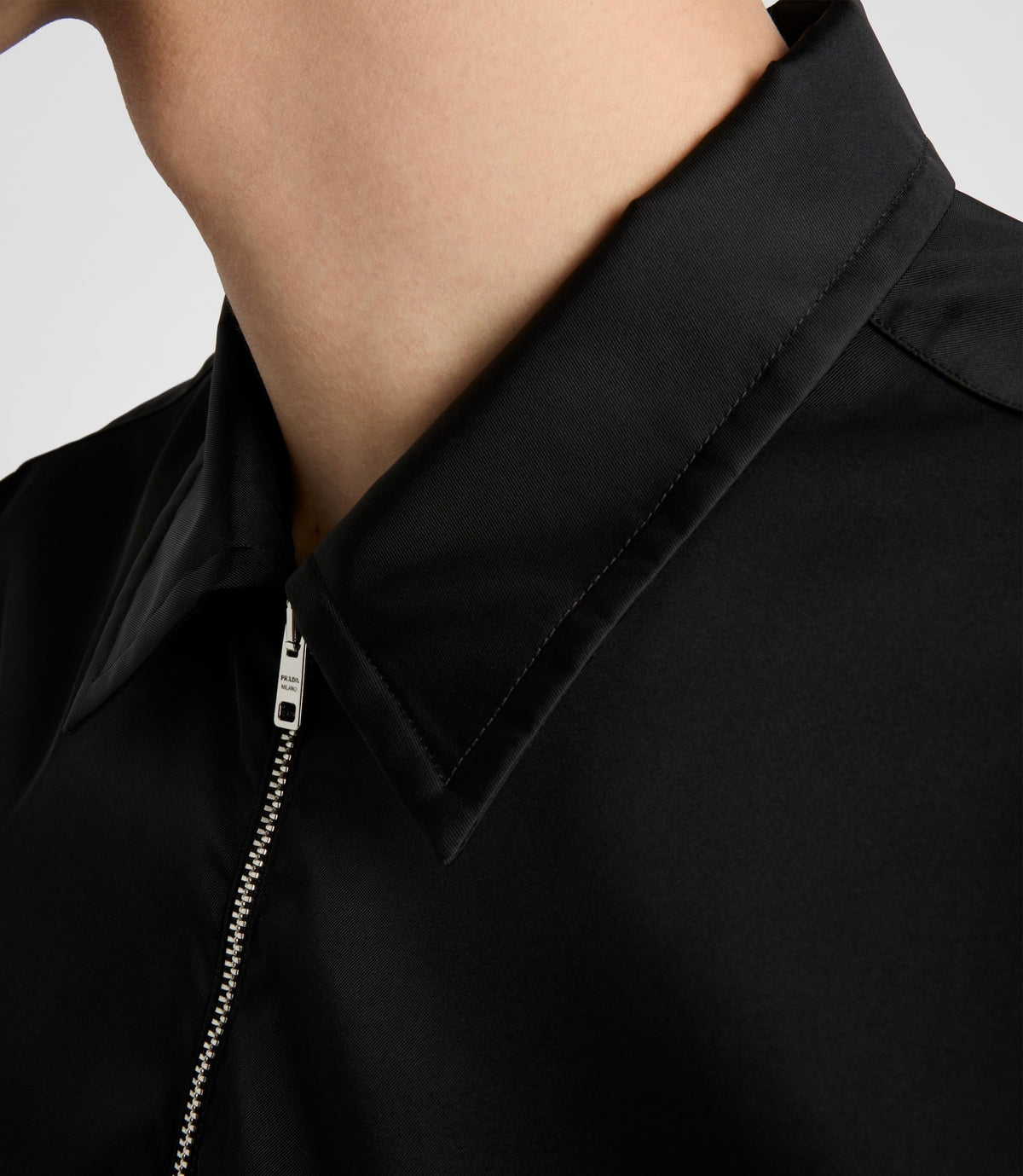 Prada SC810,Winniemodo,Winnie modo,Prada re-nylon shirt,Prada zip up shirt,Prada zip up shirt black,Prada zip up shirt sale,P