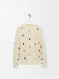 Winniemodo,Winniemodony,Loewe S359Y14KIH,Loewe sweater wool,Loewe sweater dog embroidery,Loewe knit sweater white,Loewe sweat