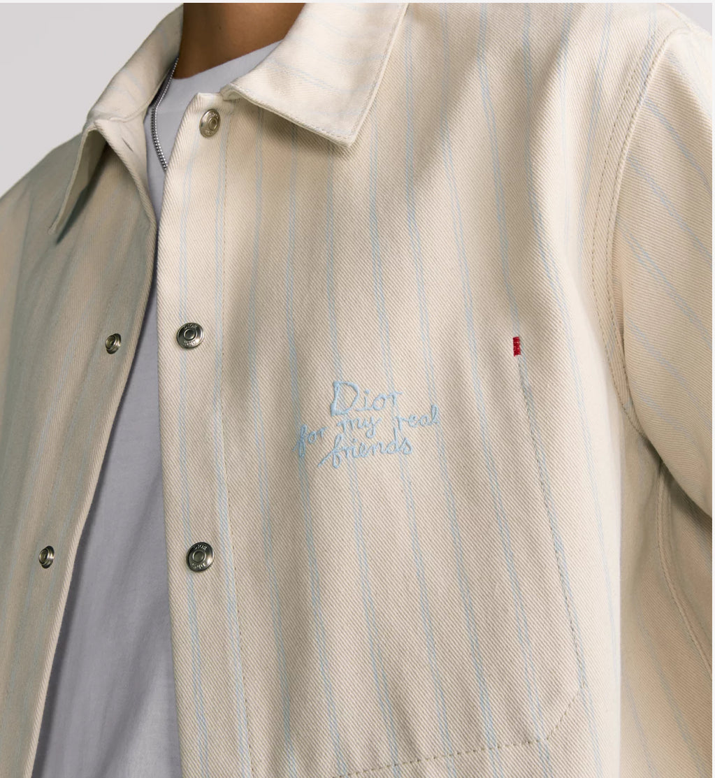 Dior 583D489A3010,Dior Hylton Nel overshirt,Dior Hylton Nel white shirt,Dior white stripes shirt,Dior white overshirt,Dior fo
