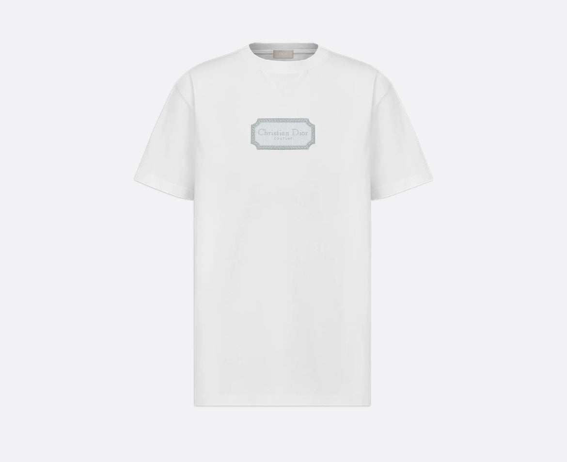 Dior 343J696C0554,Christian Dior Couture T-shirt,Dior Couture embroidered T-shirt,Christian Dior mens T-shirt,Dior mens t-shi