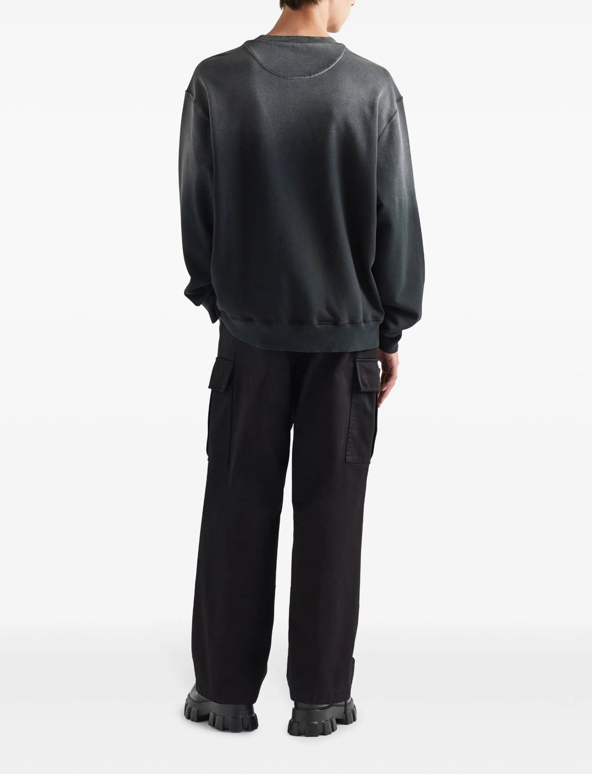 Prada UJL26AS23213BG,Prada sweater dyed,Prada oversized dyed sweater,Prada oversized sweatshirt black,Prada sweater men black