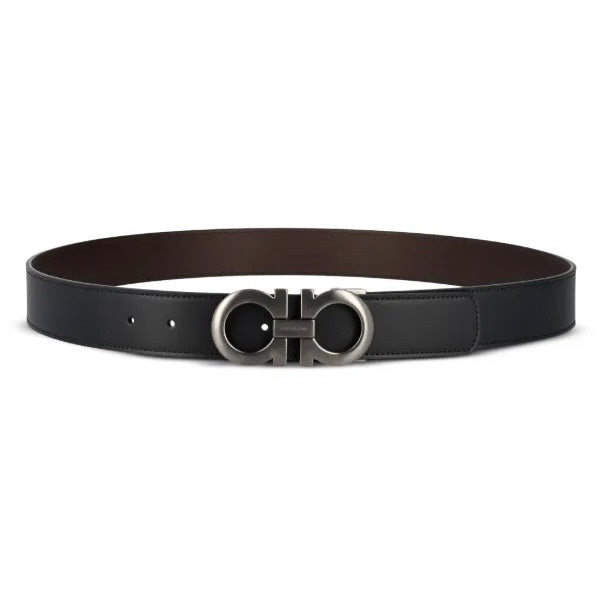 Ferragamo Gancini reversible belt, Ferragamo reversible belt, Ferragamo mens belt, Ferragamo black belt, Ferragamo mens belt