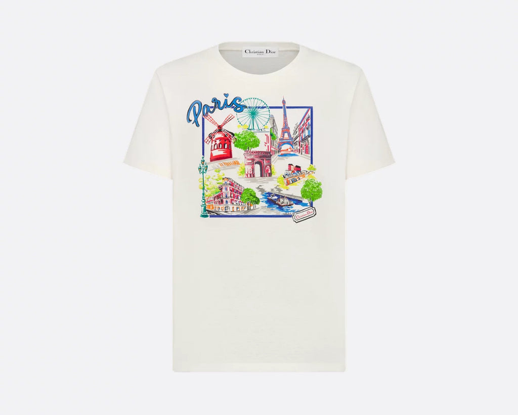Dior 543T06PR242,Dior Souvenir T-shirt,Dior Souvenir tee,Dior cherished house t-shirt,Dior womens t-shirt,Dior t-shirt,Dior t