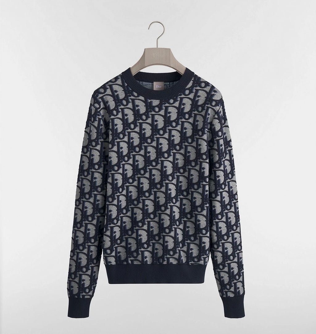 WinnieModo,Winniemodony,Dior 683M620A7040,Dior oblique sweater,Dior knit sweater monogram blue,Dior knit sweater sale,Dior kn