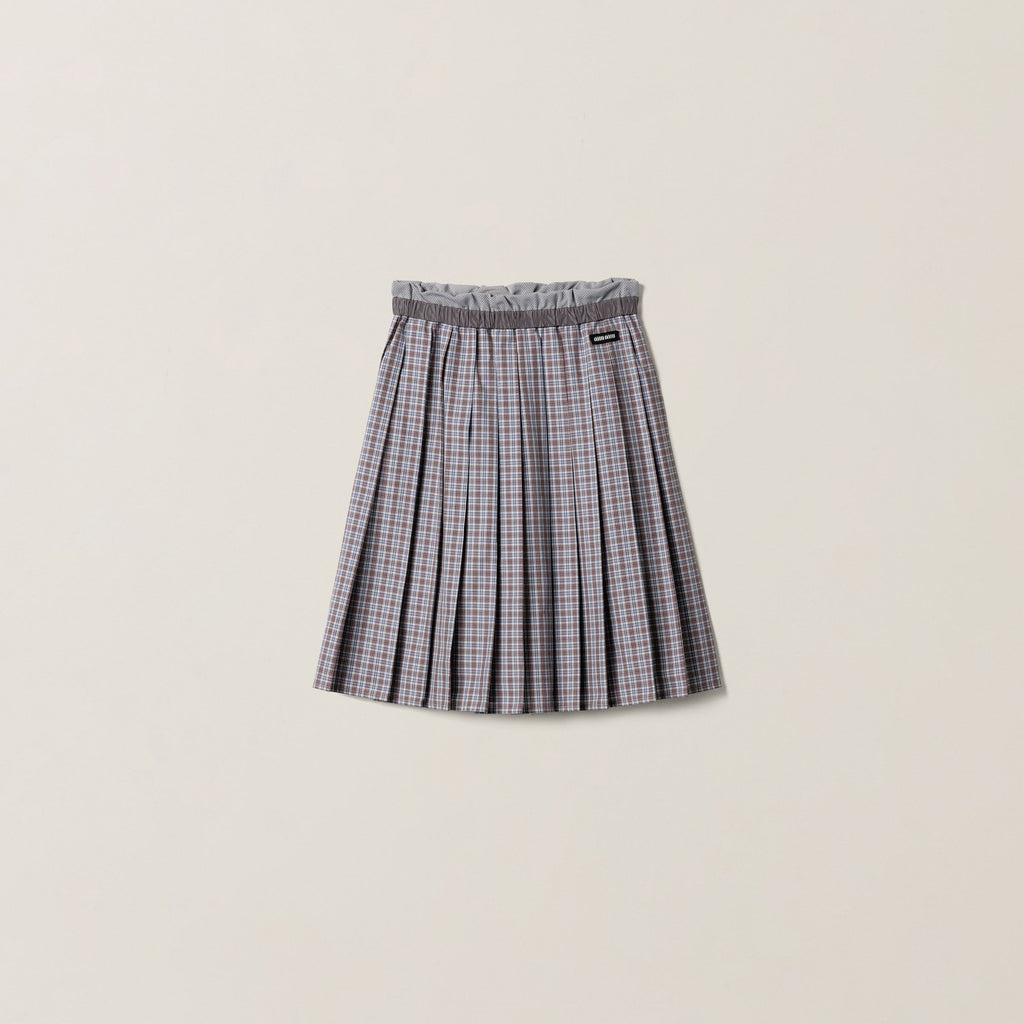 MIU MIU MG2467SOOO17LX,Miu Miu pleated check skirt,MIU MIU checkered skirt,MIU MIU burgundy checkered skirt,MIU MIU skirt,Miu