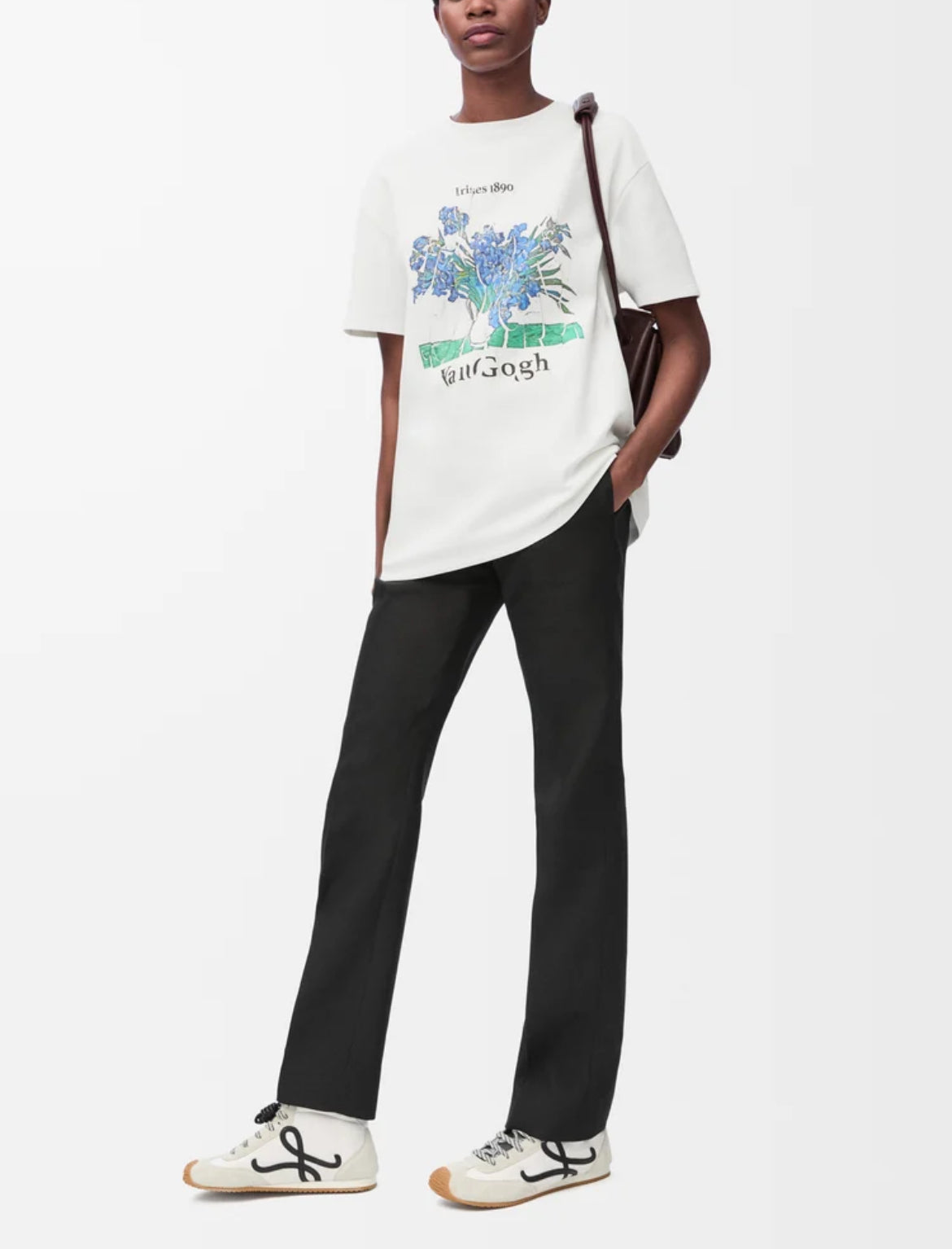 Loewe S540Y22X75,Loewe T-shirt white,Loewe t-shirt 2025,Loewe womens white T-shirt,Loewe T-shirt on sale,Loewe tee womens,Loe