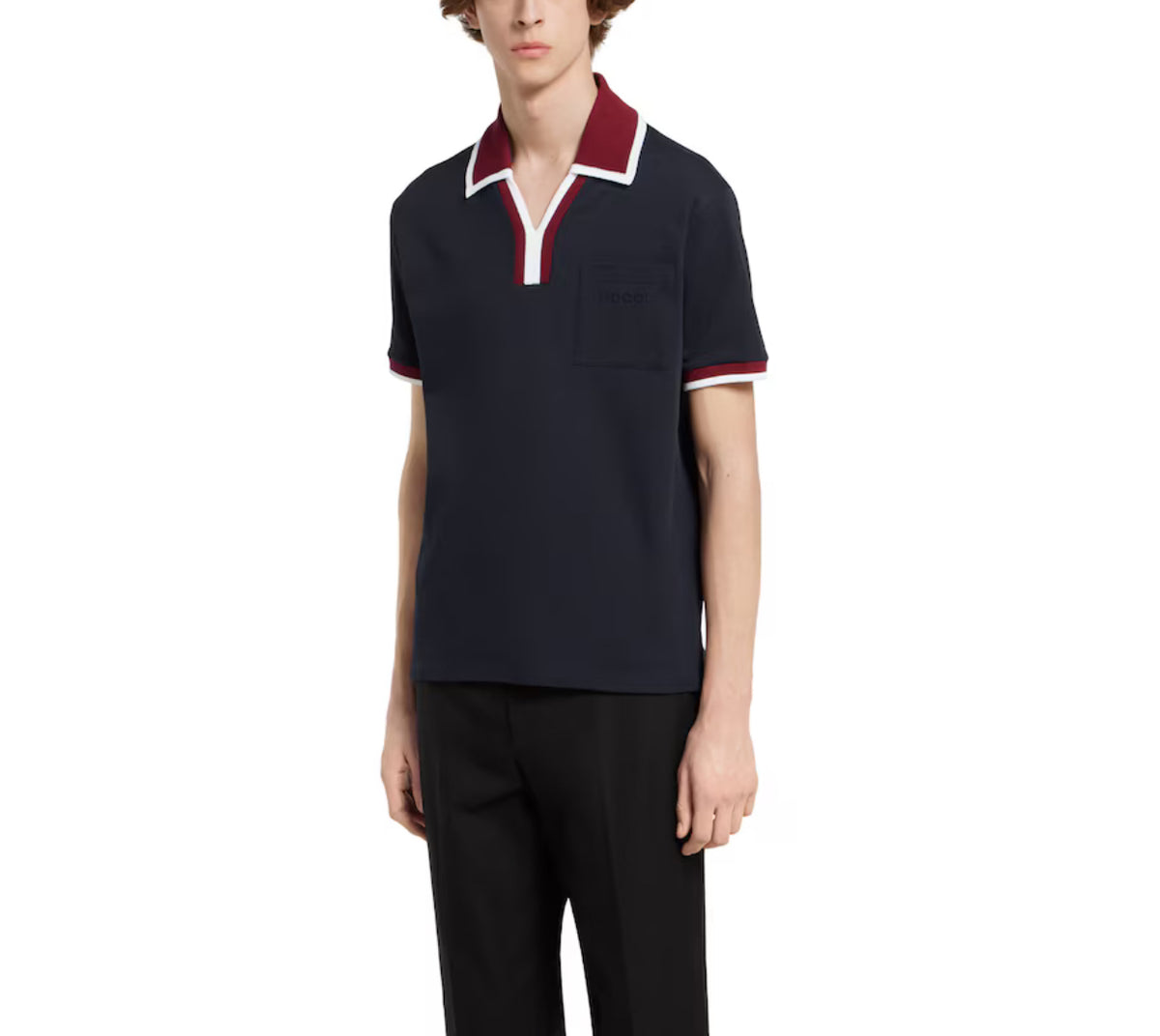 Winniemodo,Winnie modo,Gucci 829434 XJHEF,Gucci cotton piquet polo shirt,Gucci V neck polo shirt,Gucci V neck polo shirt mens