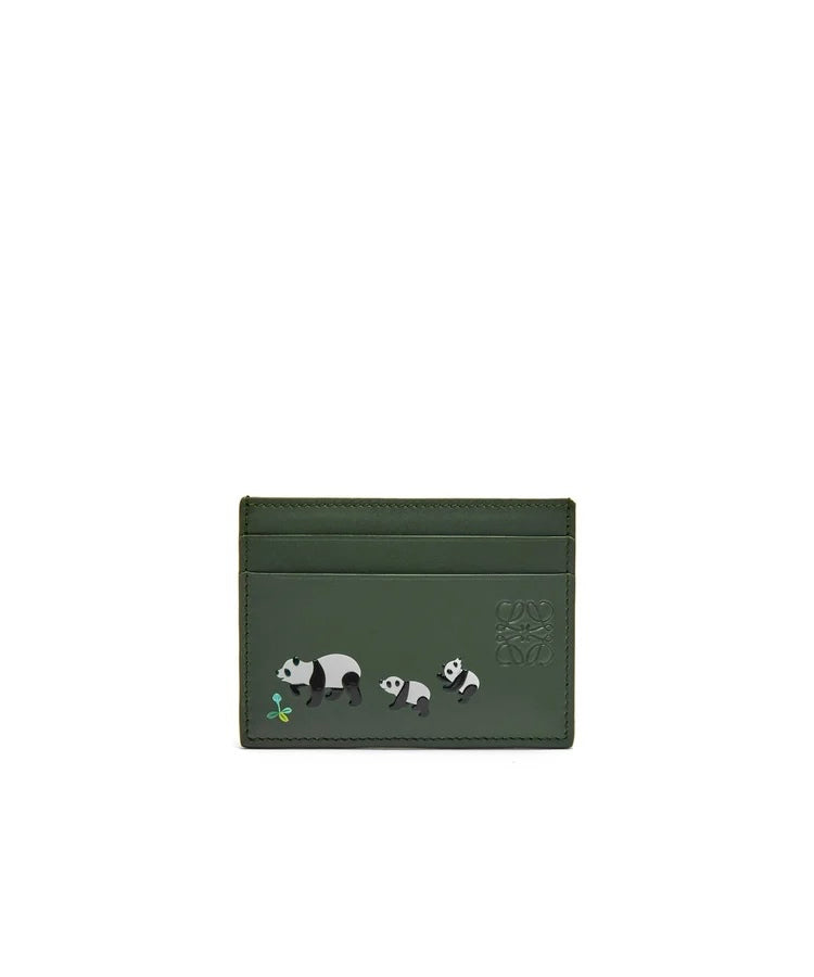 Loewe Panda plain cardholder in satin calfskin ,loewe cardholder on sale,loewe online shop,loewe outlet,loewe panda,loewe wal