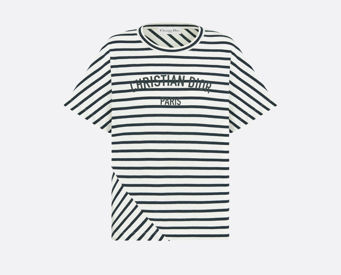 Dior 543T15A4235,Dior D-stripes cotton T-shirt,Dior D-stripes T-shirt,Dior striped t-shirt,Dior striped tee,Dior tee womens,D