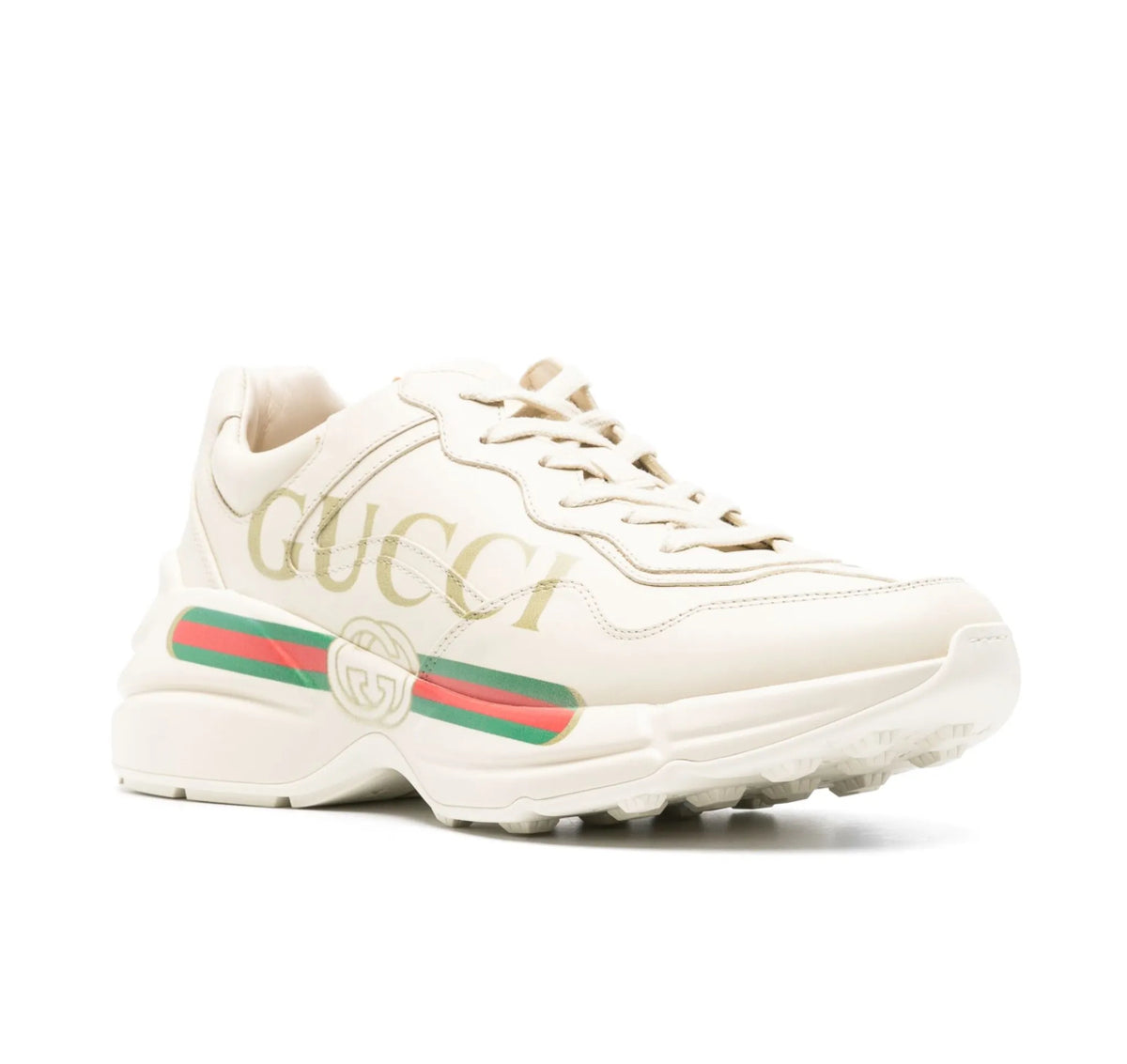 Gucci 528892DRW00,Gucci rhyton leather sneakers,Gucci rhyton white leather sneakers,Gucci white sneaker,Gucci sneaker womens,