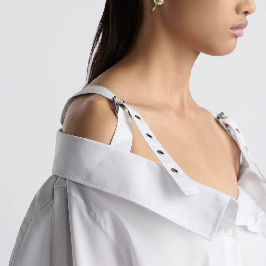 Dior 521B85A3356,Dior white top,Dior white blouse,Dior vest shirt,Dior black top,Dior black blouse,Dior white top 2025,Dior b