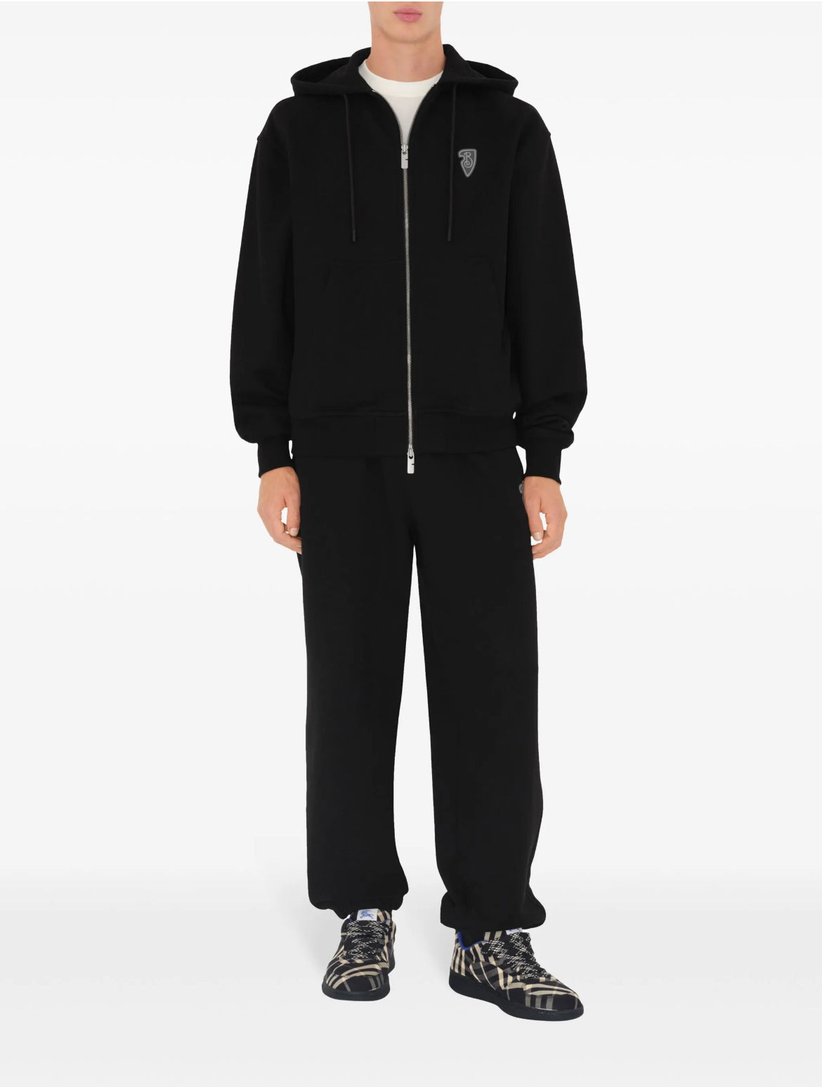 Burberry 8104905,Burberry EKD cotton jacket,Burberry EKD black jacket,Burberry black jacket,Burberry zip up jacket,Burberry b