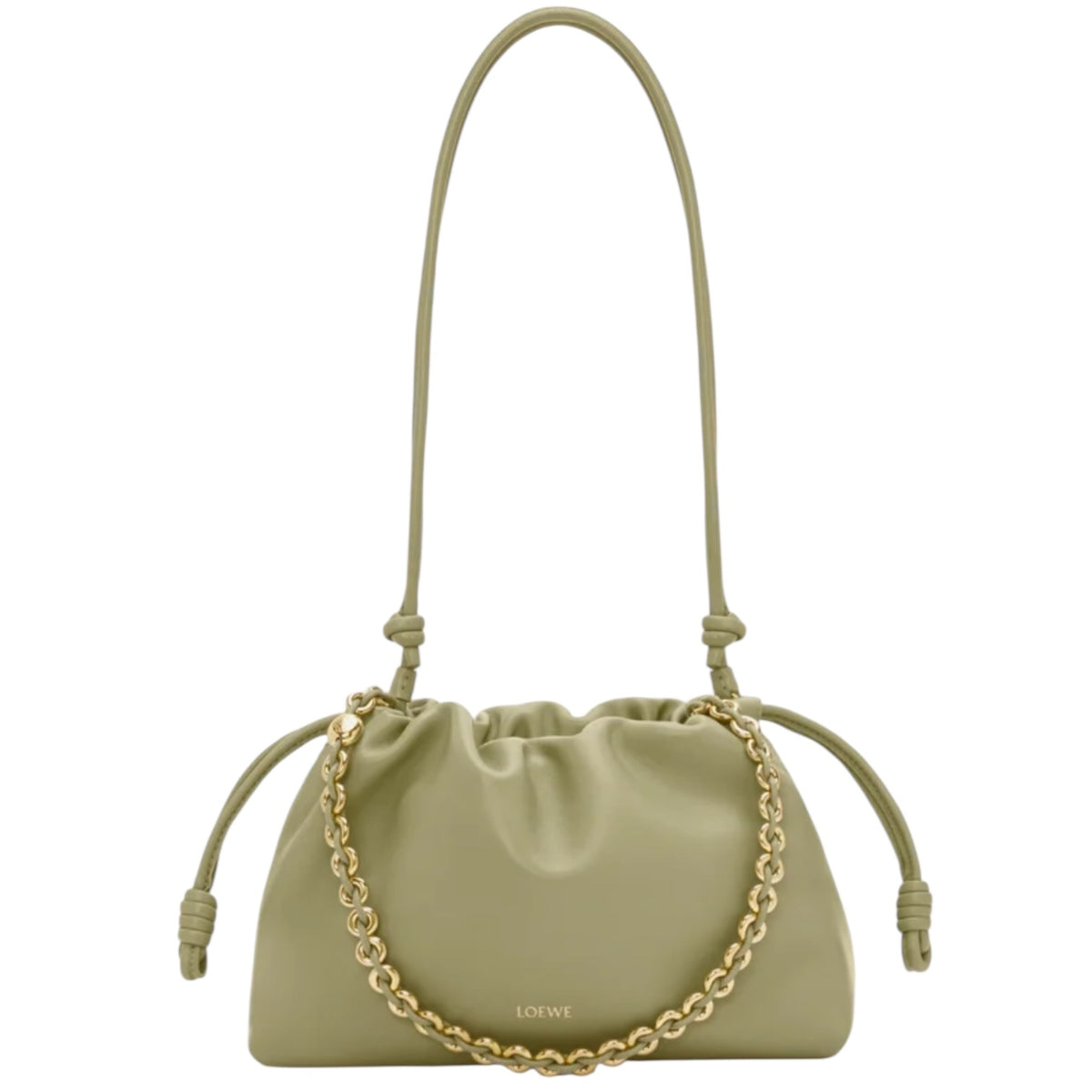 Loewe Medium Flamenco purse, Loewe Medium Flamenco bag, Loewe Flamenco bag, Loewe green flamenco bag, Loewe Medium Flamenco g