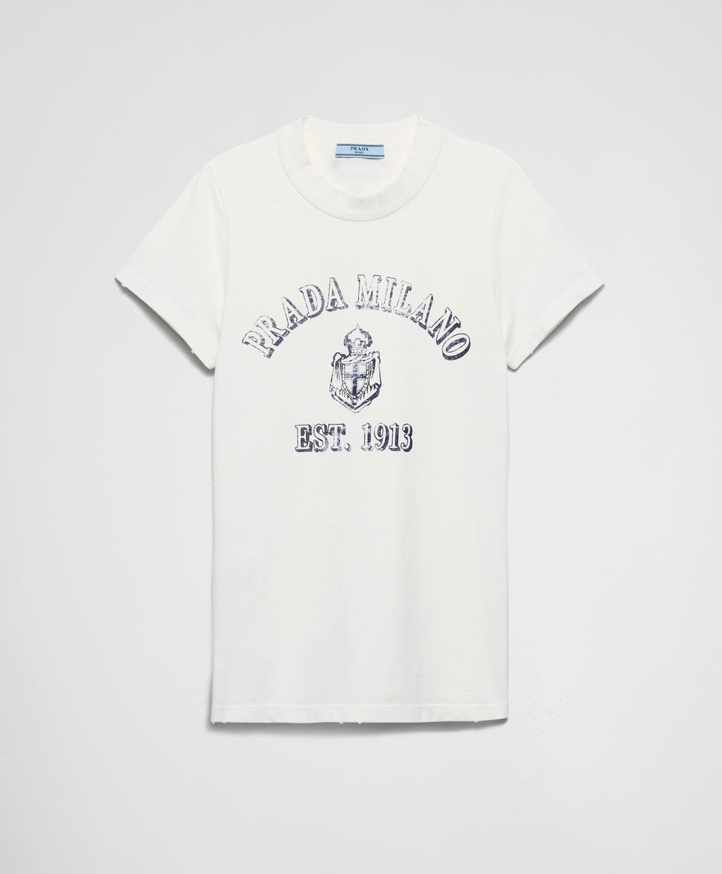Prada 3557BSOOO16XQ,Prada printed T-shirt,Prada Milano white t-shirt,Prada Milano brown t-shirt,Prada white t-shirt,Prada bro