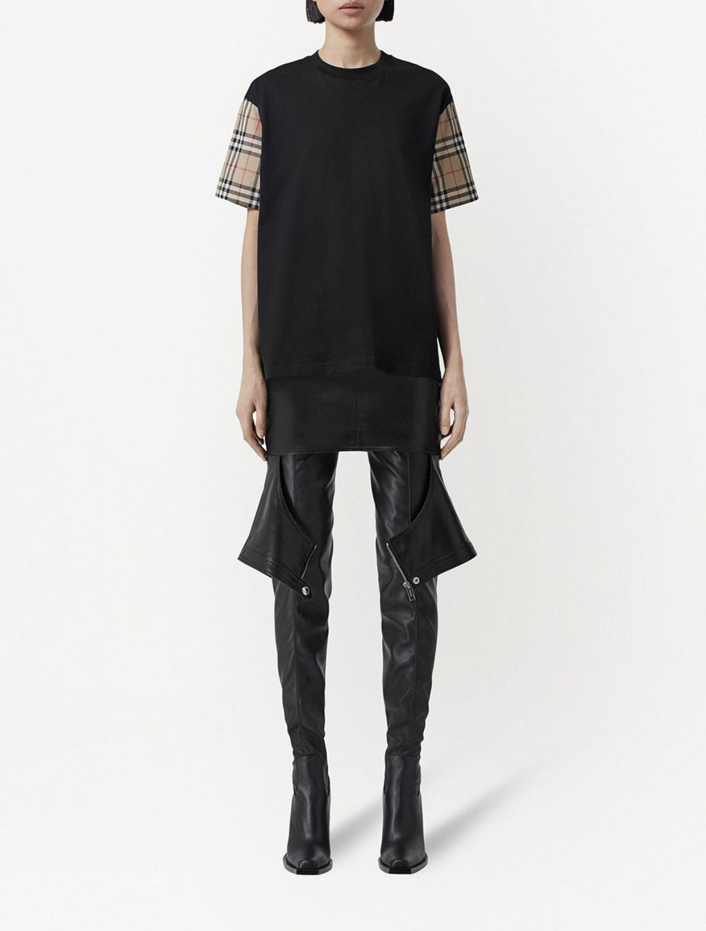 Burberry vintage check sleeve tshirt