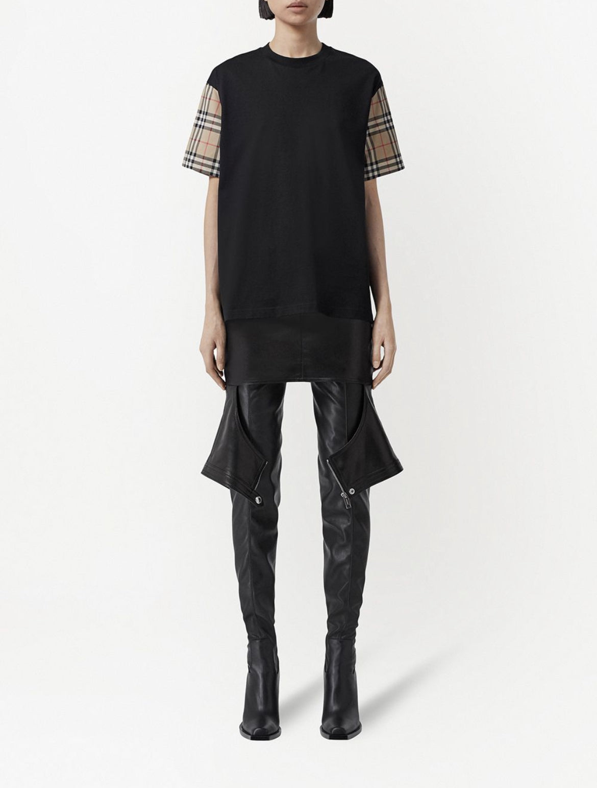 Burberry vintage check sleeve tshirt